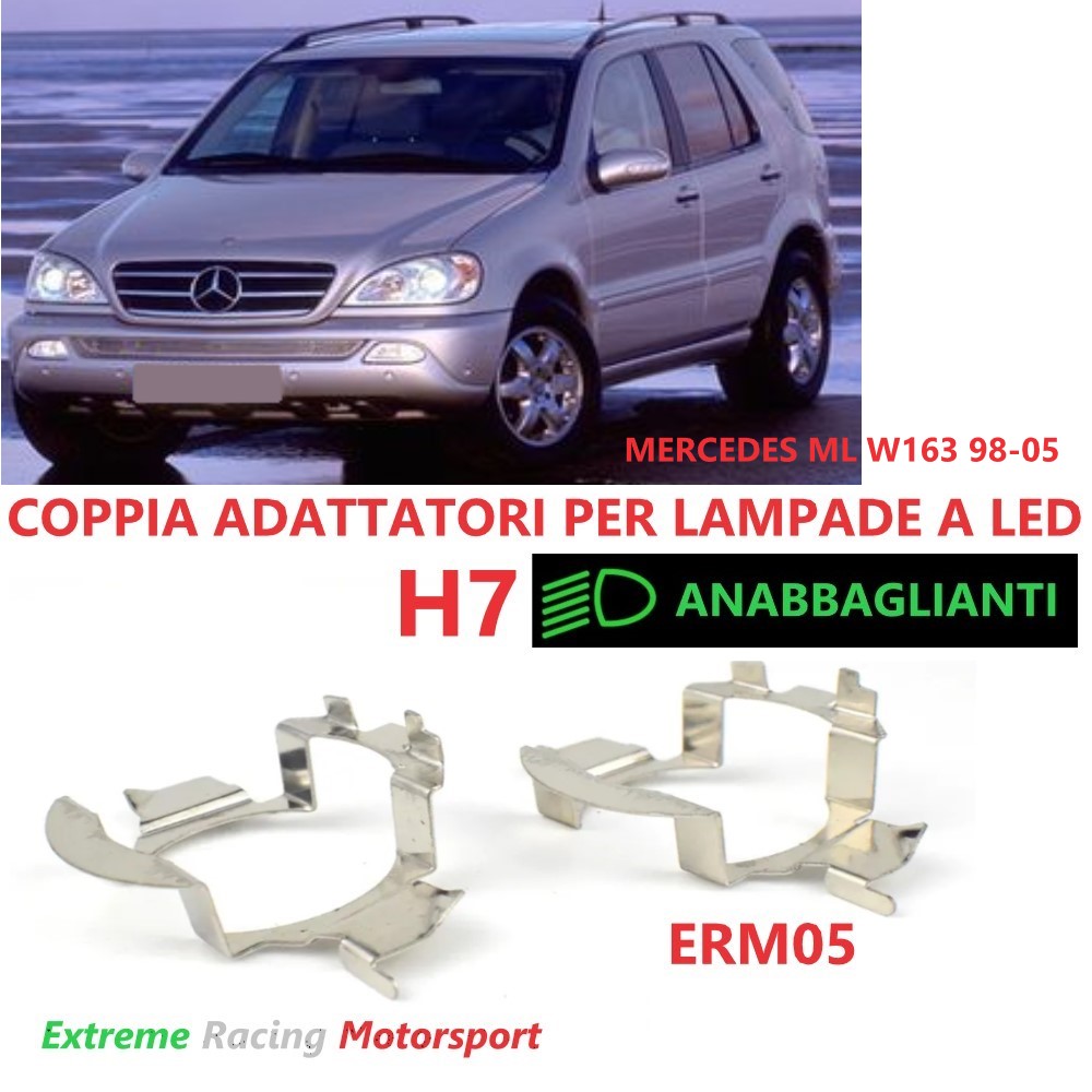 Xtreme Racing Accessori per Illuminazione LED ERM005 Mercedes ML W163 98-05 adattatori H7