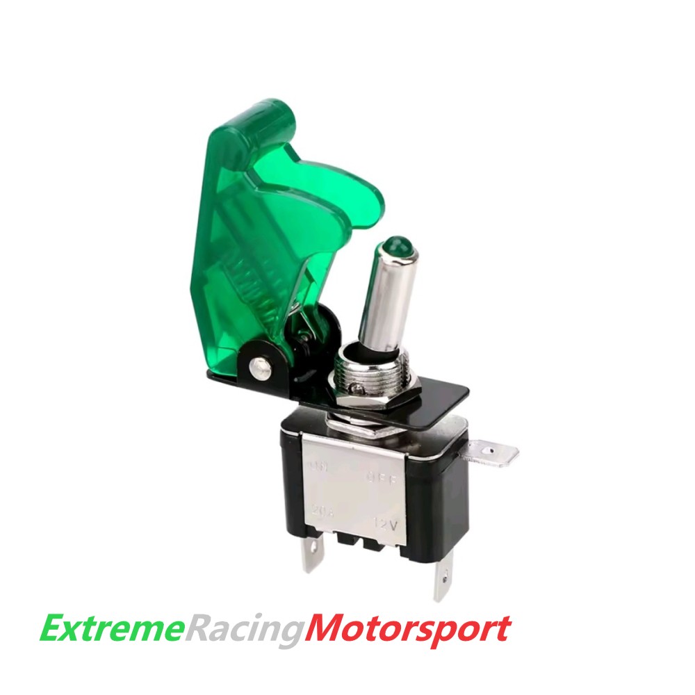 Xtreme Racing interruttore ON OFF illuminazione LED, verde, 12 V 20 A
