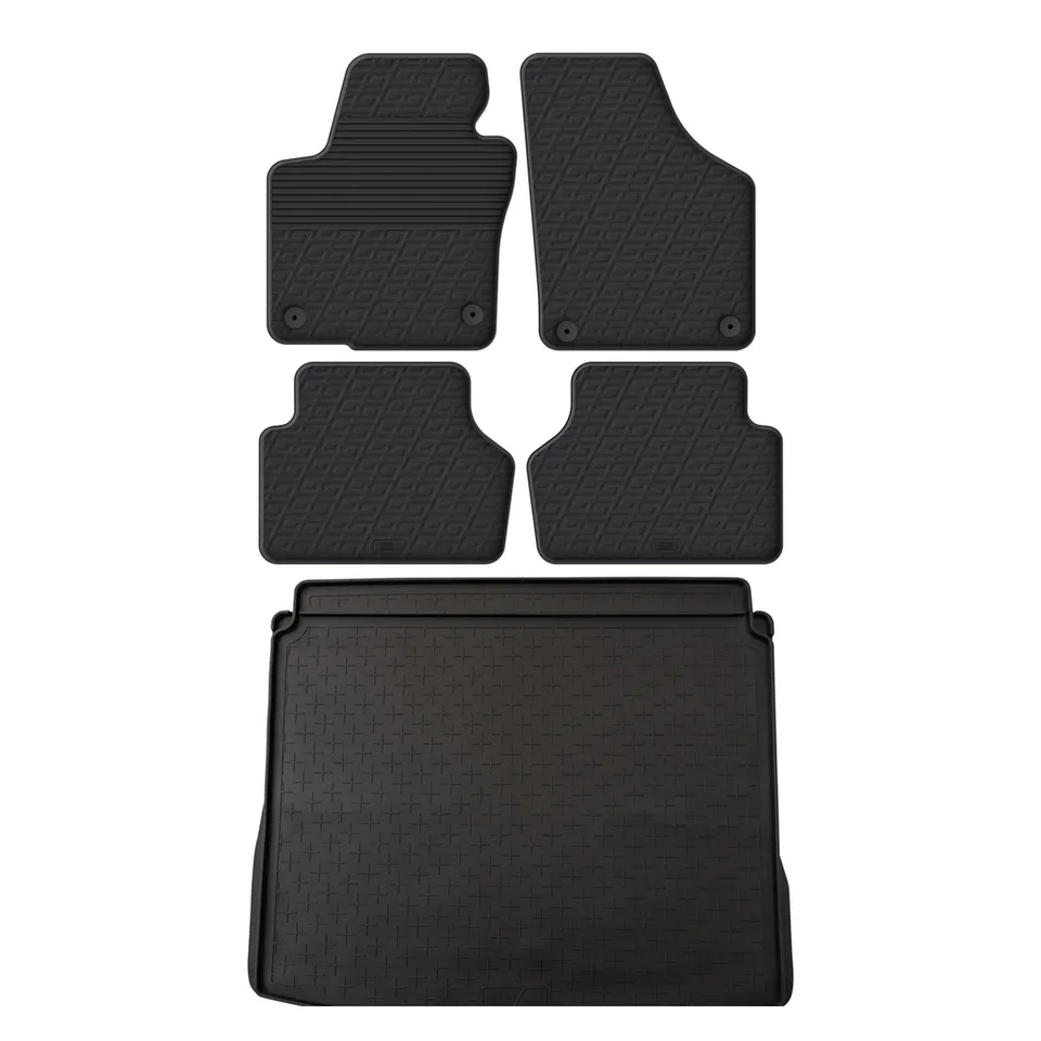 Travall Bundles VW Tiguan tappetino bagagliaio e tappetini gomma 2008-2016