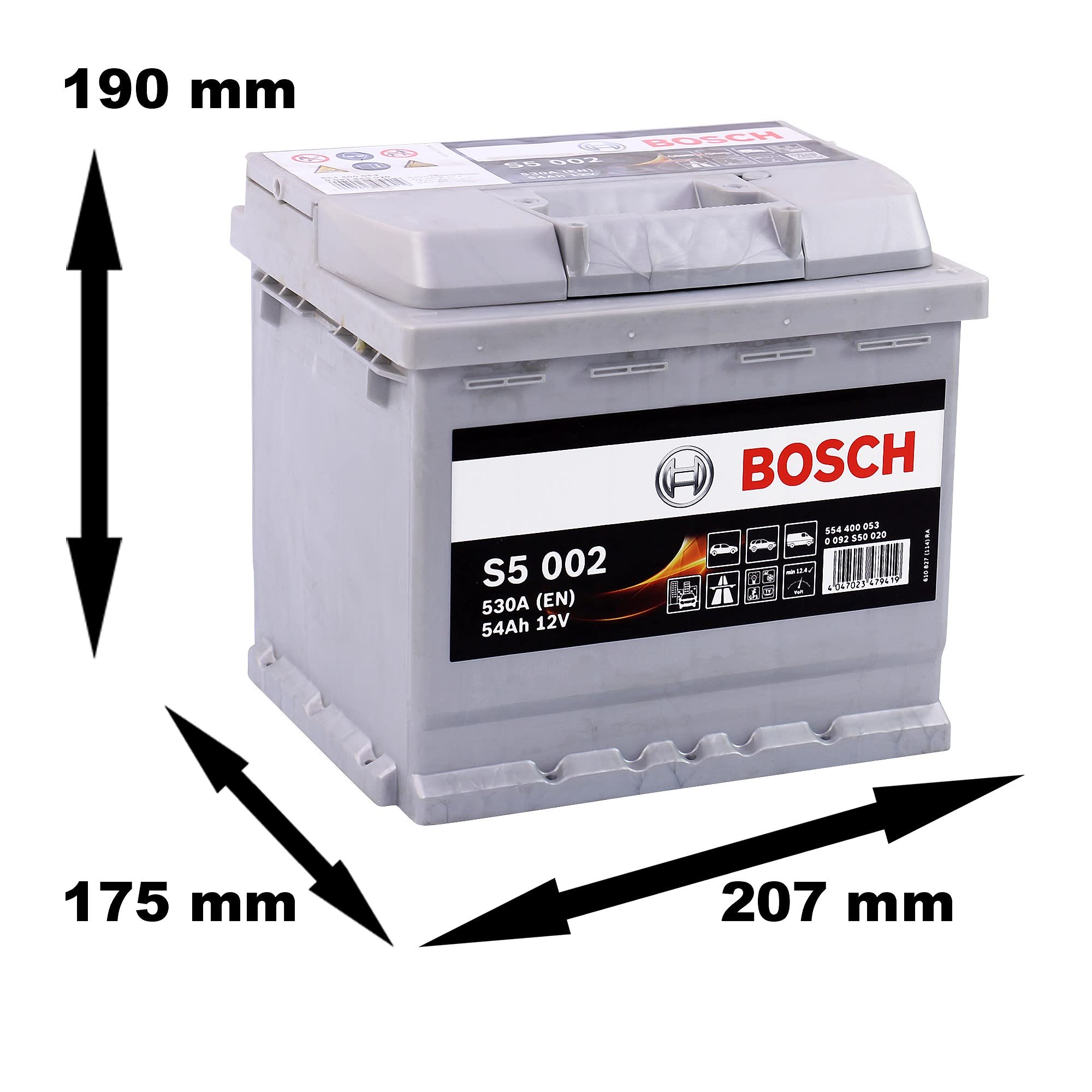Bosch HCP Batterie S5002 batteria auto 54 Ah 530 A senza Start/Stop