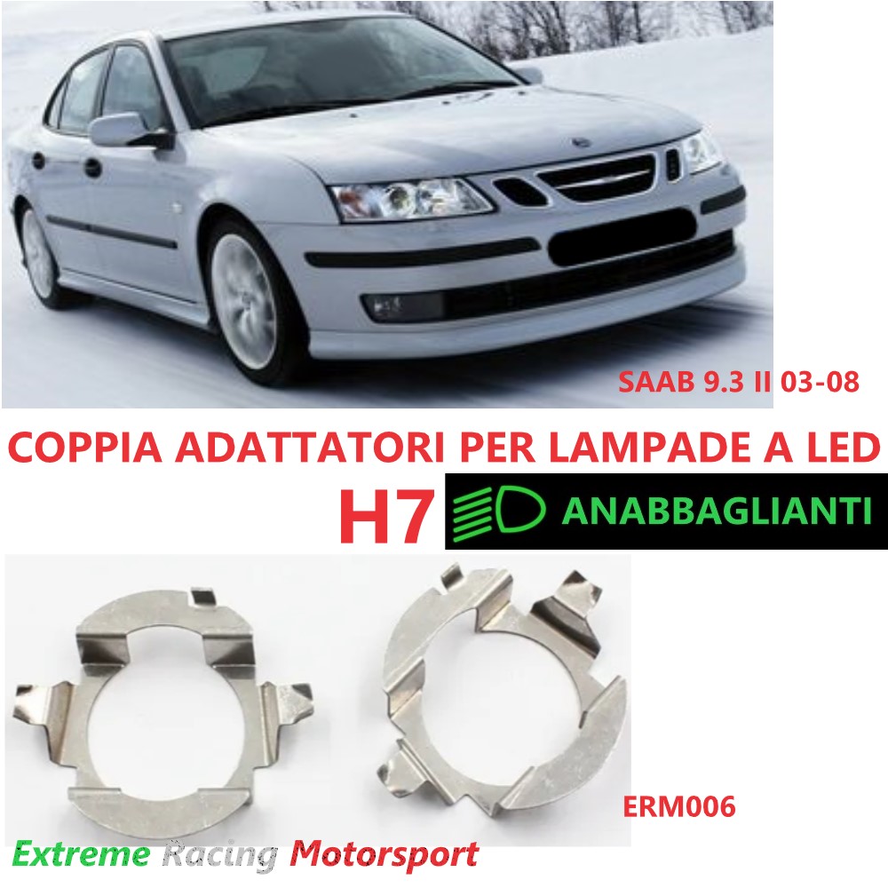Xtreme Racing Accessori per Illuminazione LED ERM006 adattatori H7 Saab 9.3 II