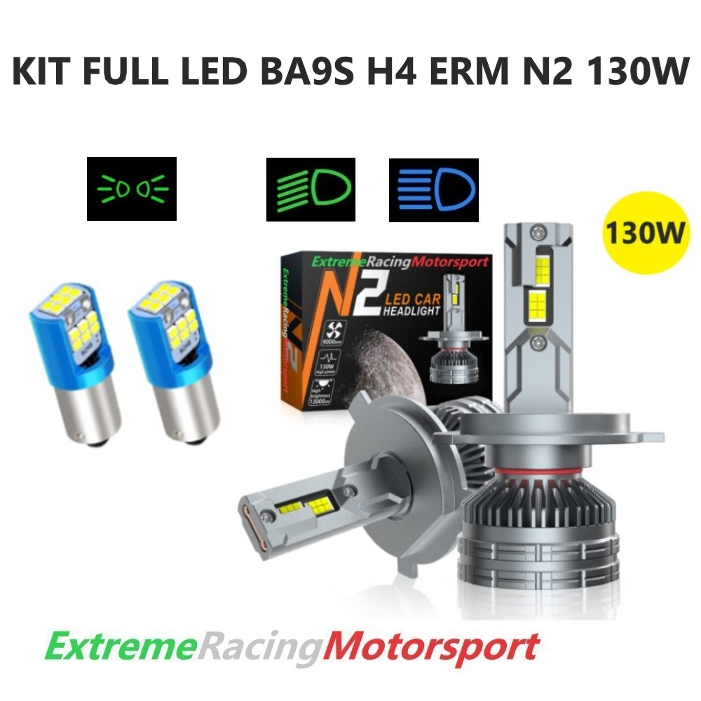 Xtreme Racing Kit Illuminazione LED T4W BA9S/H4 N2 lampade 6000K
