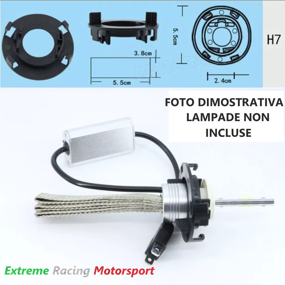 Xtreme Racing Accessori per Illuminazione LED ERM016 adattatori H7 Hyundai Tucson III Restyling 18-20