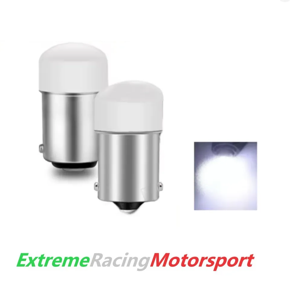 Xtreme Racing Lampadine LED BA15S R5W 1156 retromarcia 12 V, coppia, luce bianca