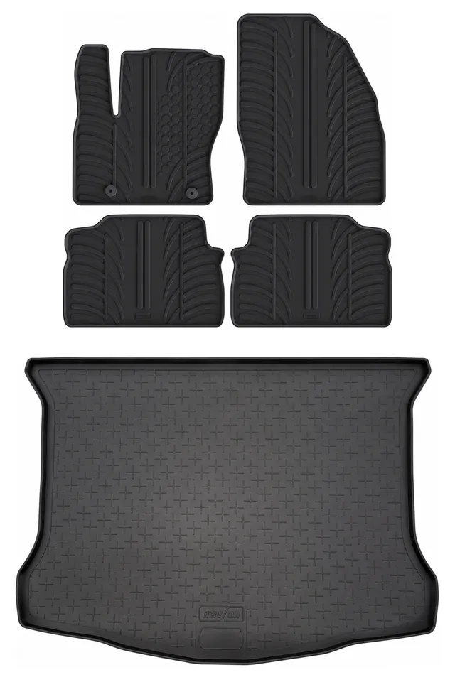 Travall Bundles Ford Kuga Rubber Boot Liner and Rubber Car Mats Bundle 2008-2012 kit gomma