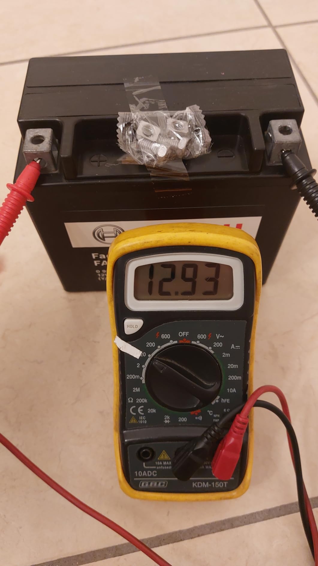 Bosch HCP Batterie FA104 AGM 12V 10Ah per moto, pronta all'uso