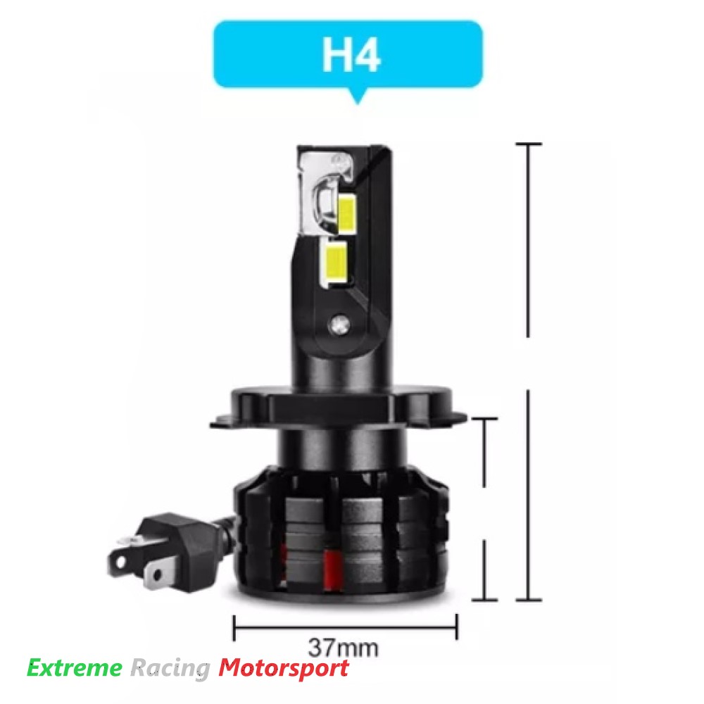Xtreme Racing Lampadine LED Lampade Led ERM V1 Black Edition H4 6000K