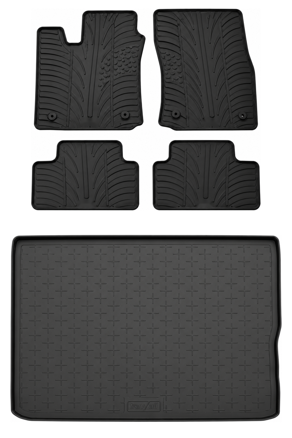Travall Bundles Vauxhall Meriva Tappetino baule e tappetini 2010-2017 gomma