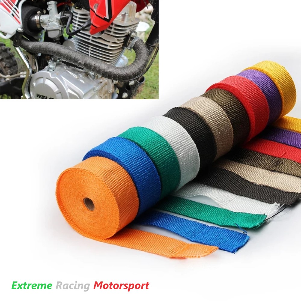 Xtreme Racing Impianto Carburante e Regolatori di Pressione benda termica scarico viola 10 m in fibra di vetro