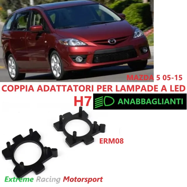 Xtreme Racing Accessori per Illuminazione LED ERM008 Mazda 5 05-15 adattatori H7 ABS