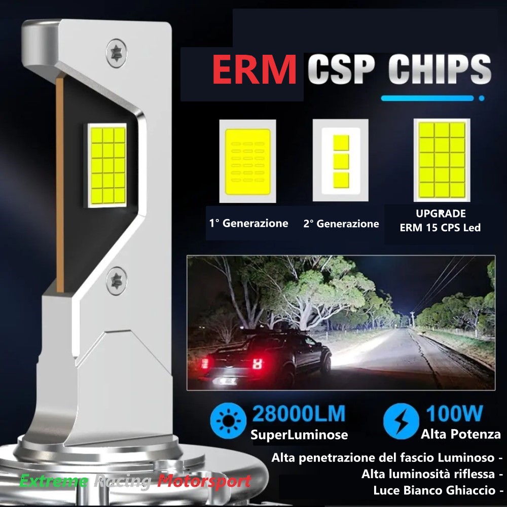 Xtreme Racing Kit Illuminazione LED Kit Conversione Lampade Led DSeries EVO D3S kit LED D3S 28000 lumen