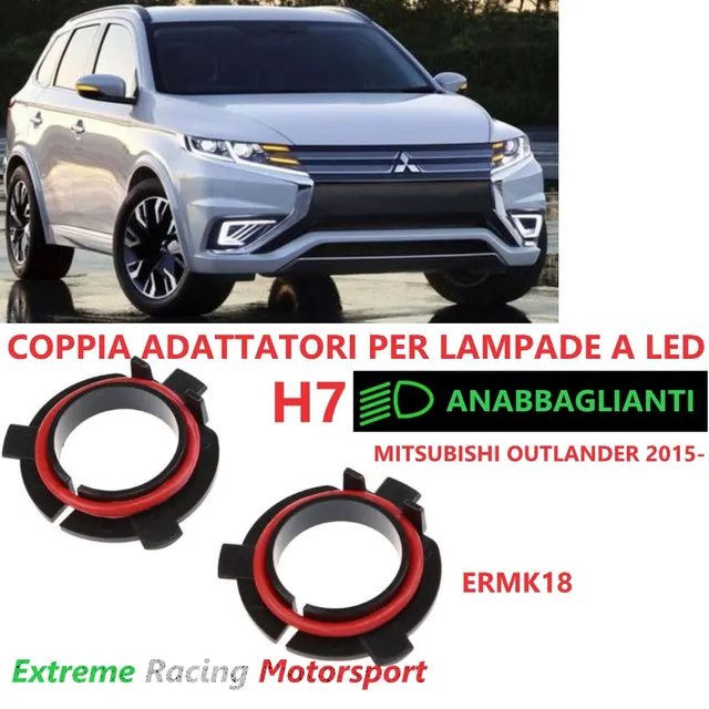 Xtreme Racing ERMK18 adattatori portalampada H7, coppia, Mitsubishi Outlander 2015-
