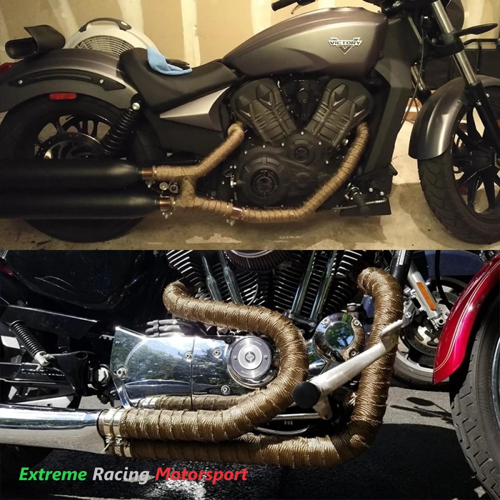 Xtreme Racing Impianto Carburante e Regolatori di Pressione benda termica scarico viola 10 m in fibra di vetro