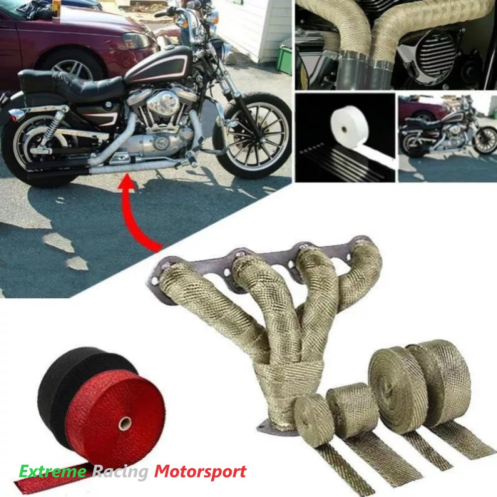 Xtreme Racing Impianto Carburante e Regolatori di Pressione benda termica scarico viola 10 m in fibra di vetro
