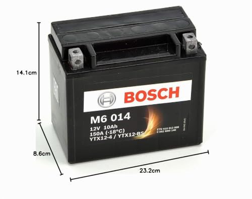 Bosch Batterie YTX12-BS batteria moto 12 V 12 Ah con acido