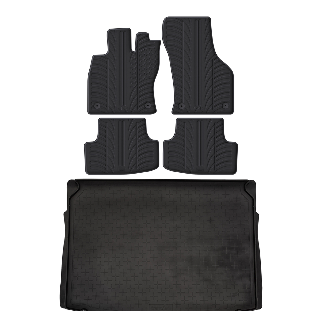 Travall Bundles VW Golf tappetini e vasca bagagliaio in gomma 2013-2020