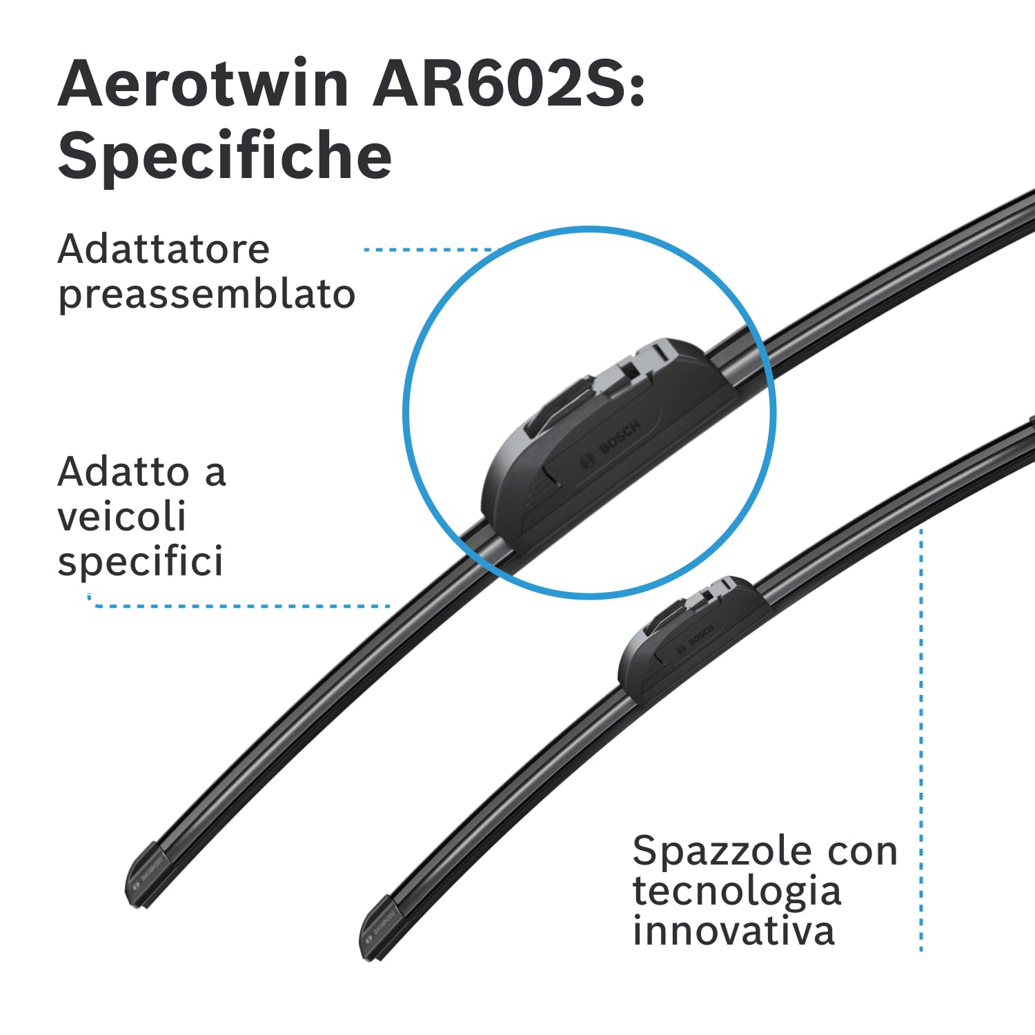 Bosch HCP Spazzole tergicristallo 3397014421 Aerotwin anteriori 600/450 mm
