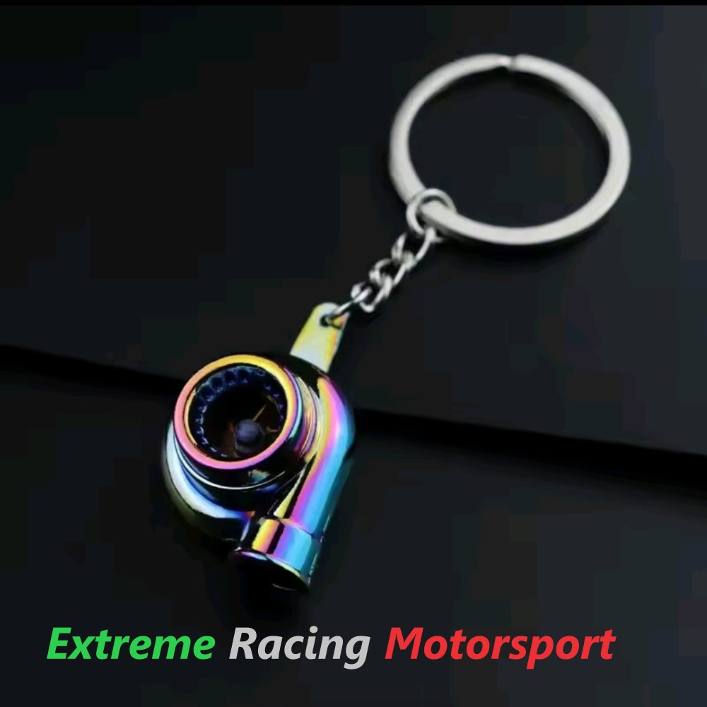 Xtreme Racing Decorazioni Auto e Adesivi Portachiavi in metallo Turbina Multicolor
