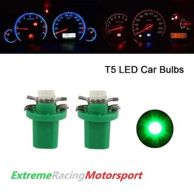 Xtreme Racing Lampadine LED ERM T5W lampadine verdi 2 pezzi 12 V