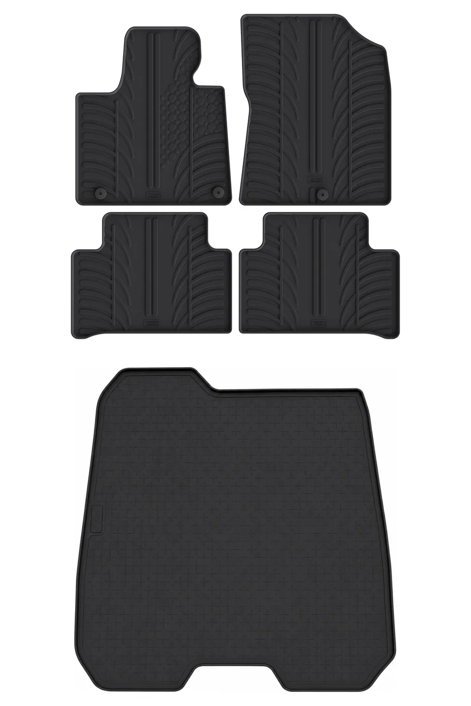 Travall Bundles Kia Sorento set vasca baule e tappetini in gomma 2020- resistente