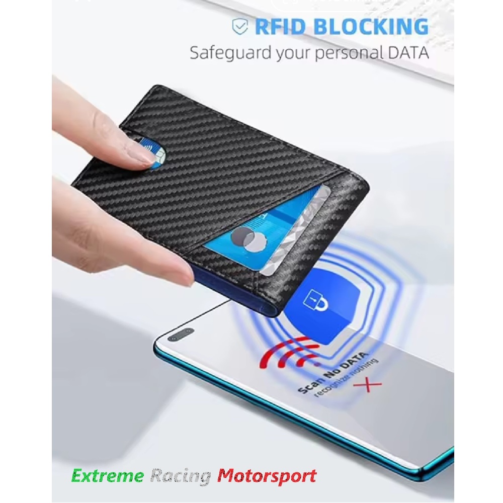 Xtreme Racing Portafogli e Articoli in Ecopelle portafoglio Carbon Look con protezione RFID