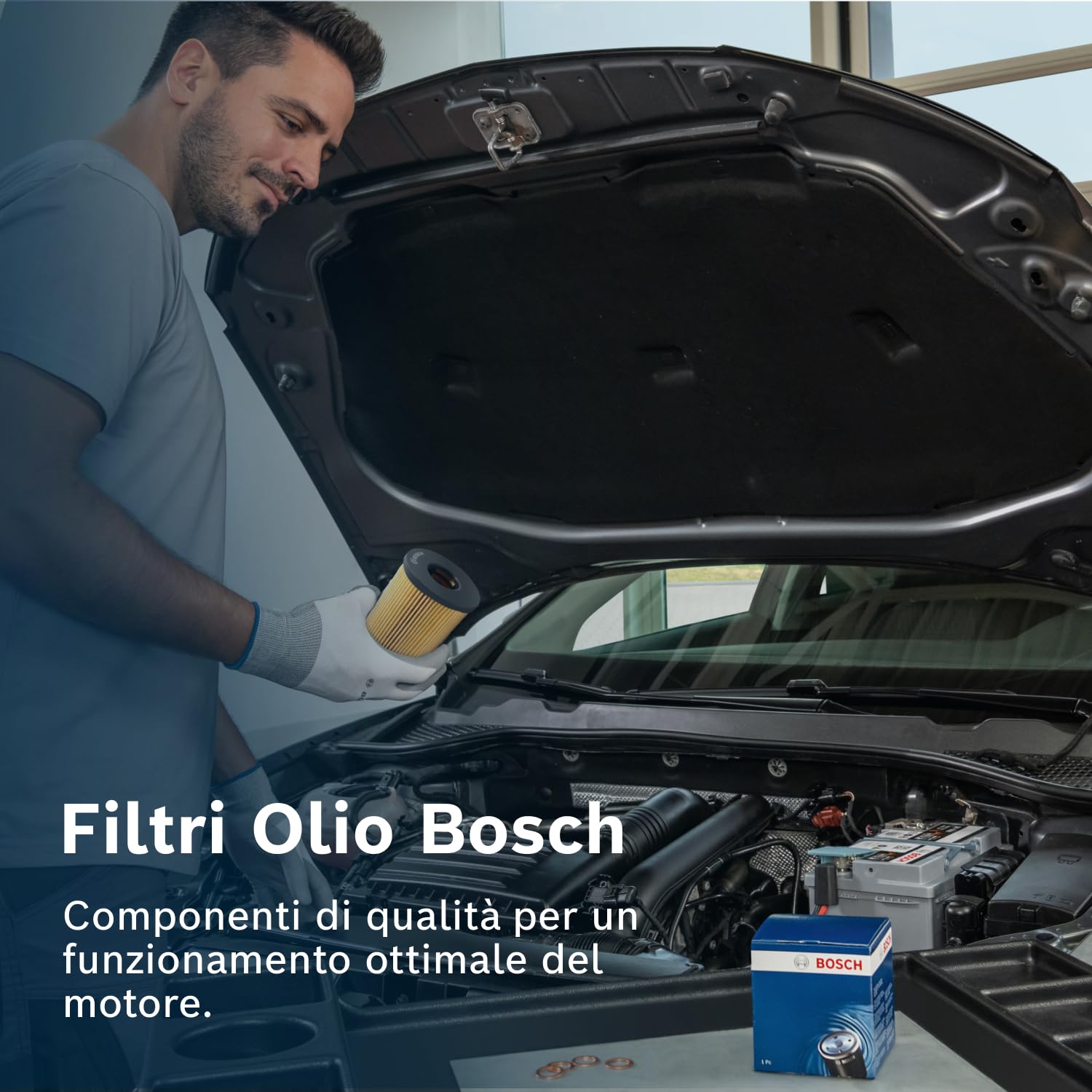 Bosch Filtri P9238 filtro olio motore resistente alla corrosione