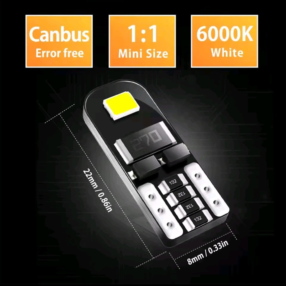 Xtreme Racing Lampadine LED T10 W5W lampadine 6000 K coppia IP65