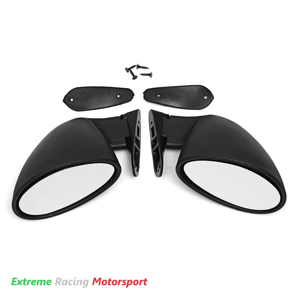 Xtreme Racing Decorazioni Auto e Adesivi Specchietti ERM Racing Universali Neri specchietti auto verniciabili
