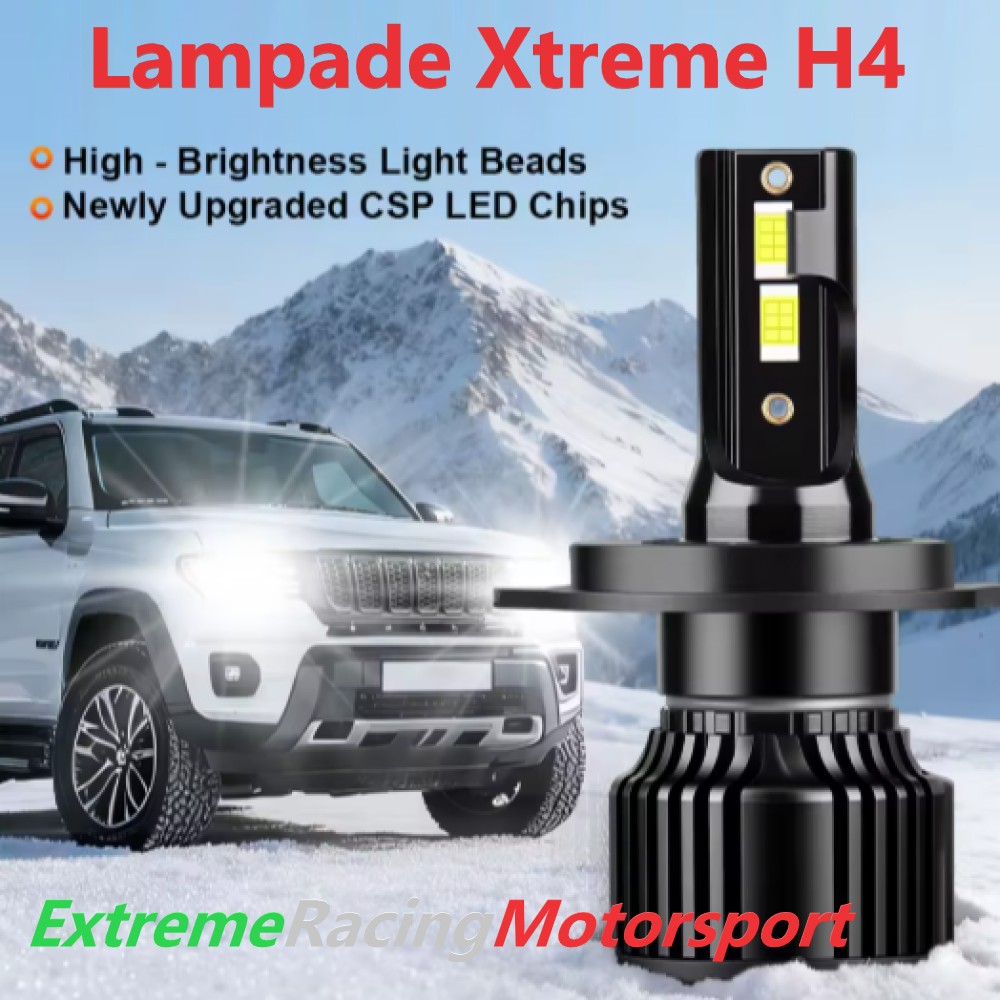 Xtreme Racing Lampadine LED ERM Black Edition H4 lampadine 6000K