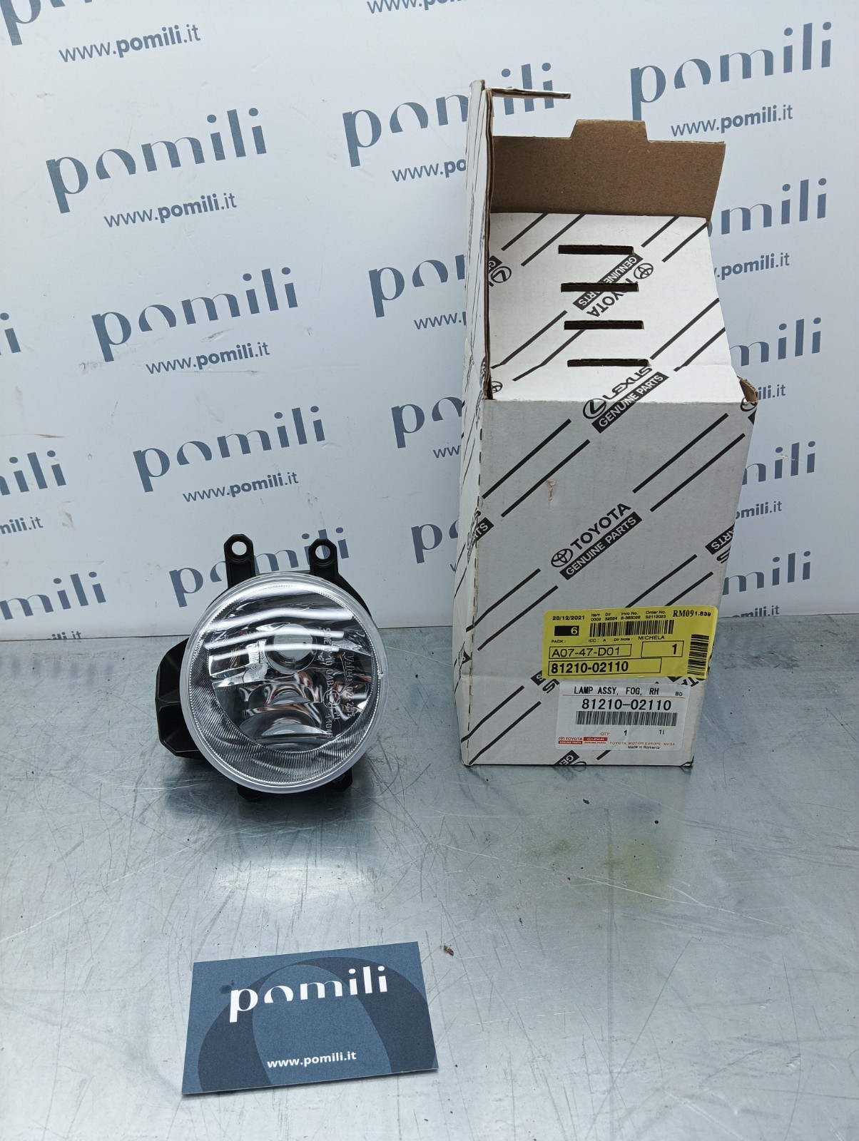 Pomili Fanaleria Fendinebbia lato destro Toyota Yaris (2014-2018) 81210-02110 nuovo
