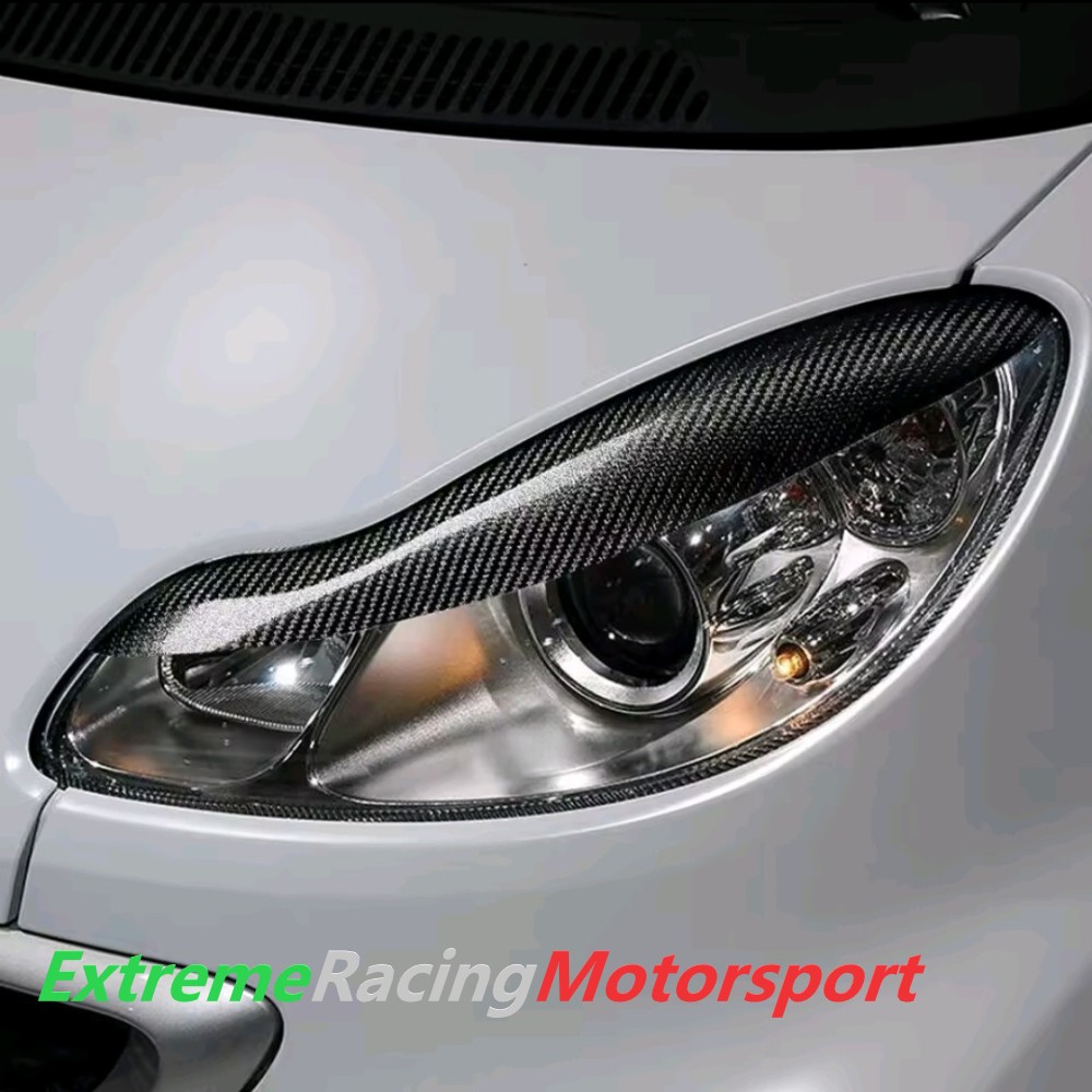 Xtreme Racing Decorazioni Auto e Adesivi Palpebre Fari Smart Fortwo 451 carbonio lucido