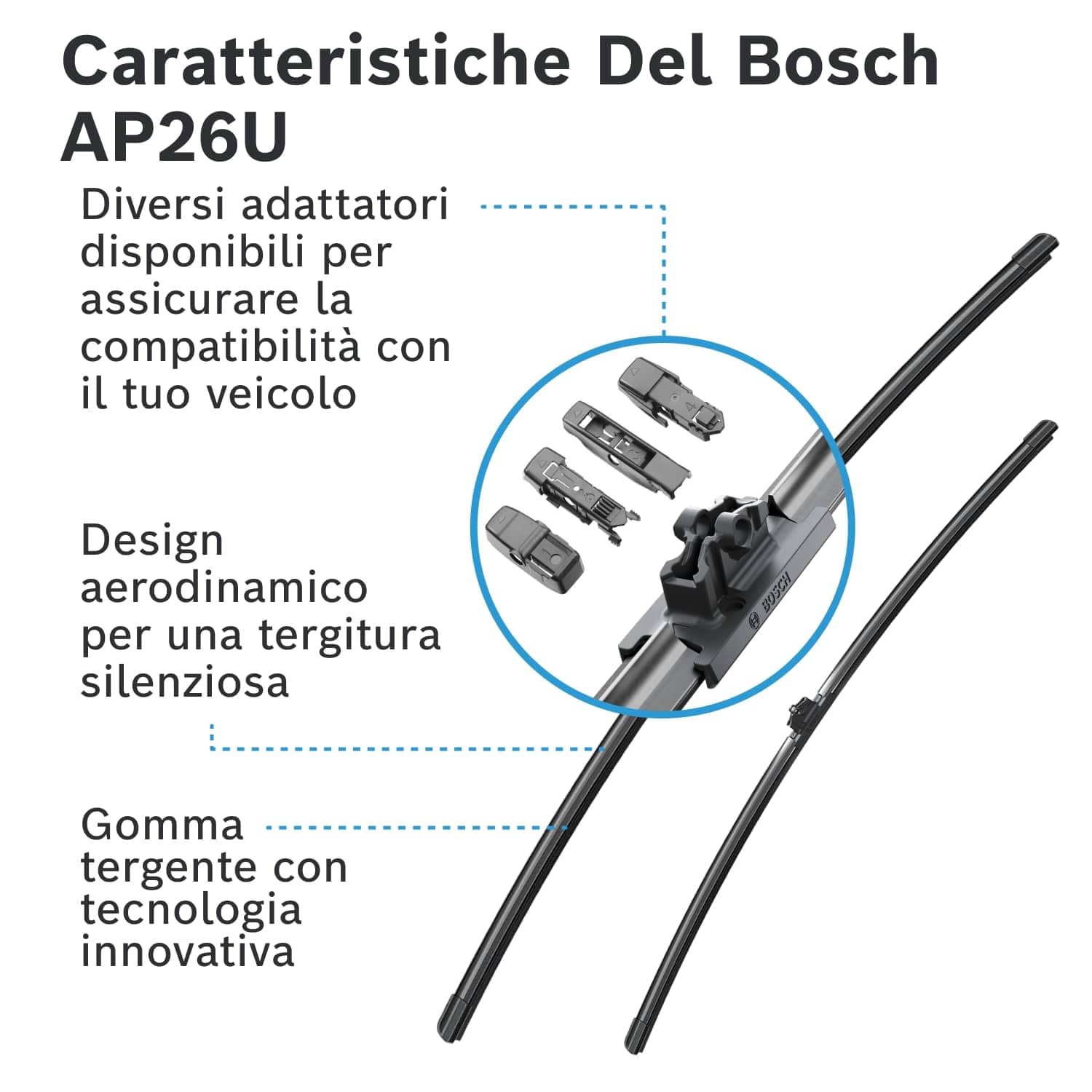 Bosch HCP Spazzole tergicristallo 3397006838 spazzola 650 mm piatta