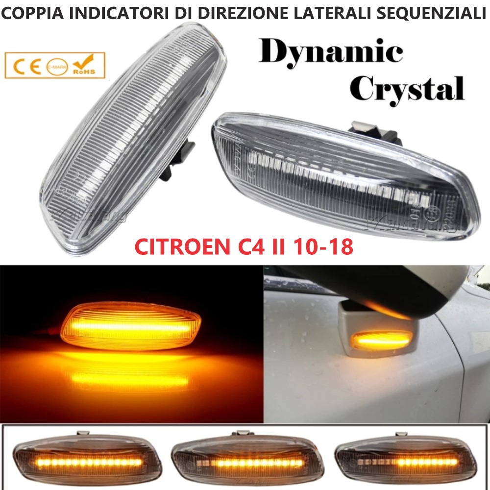Xtreme Racing Indicatori di Direzione LED Dinamici Citroën C4 II 10-18 coppia fumé