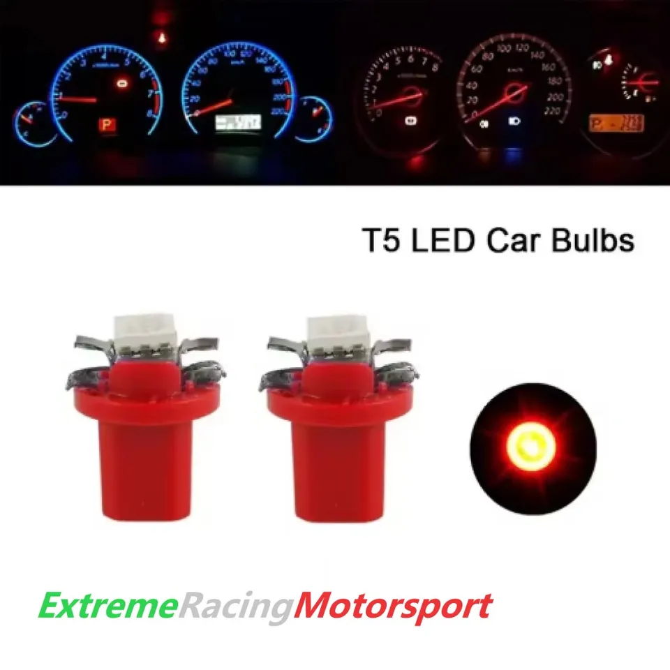 Xtreme Racing Lampadine LED ERM T5W T5 strumentazione coppia rosse