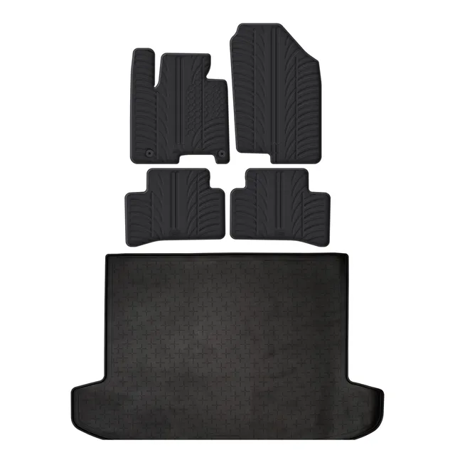 Travall Bundles Hyundai Tucson Rubber Boot Liner and Rubber Car Mats Bundle (2020-) gomma