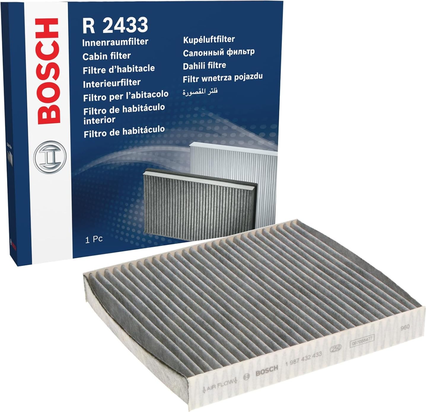 Bosch Filtri 1987432433 filtro abitacolo carboni attivi antipolline