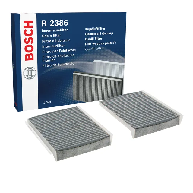 Bosch Filtri 1987432386 filtro abitacolo carboni attivi 2 pezzi