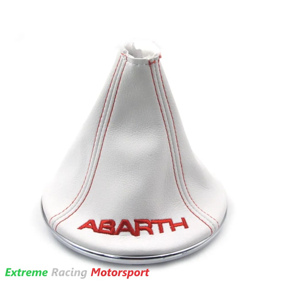 Xtreme Racing Portafogli e Articoli in Ecopelle Cuffia cambio Abarth 500 595 695 bianca