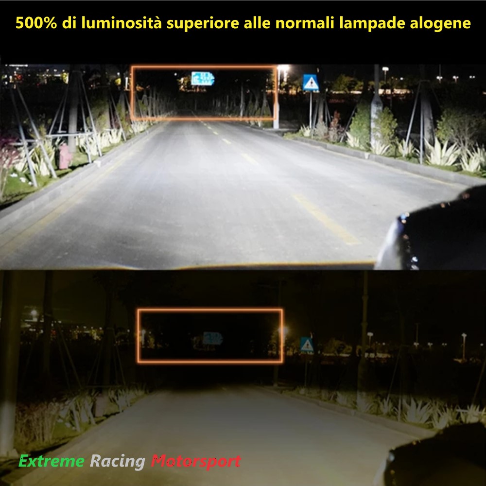 Xtreme Racing Lampadine LED ERM R7 360° H7 lampade 6000K decoder PRO