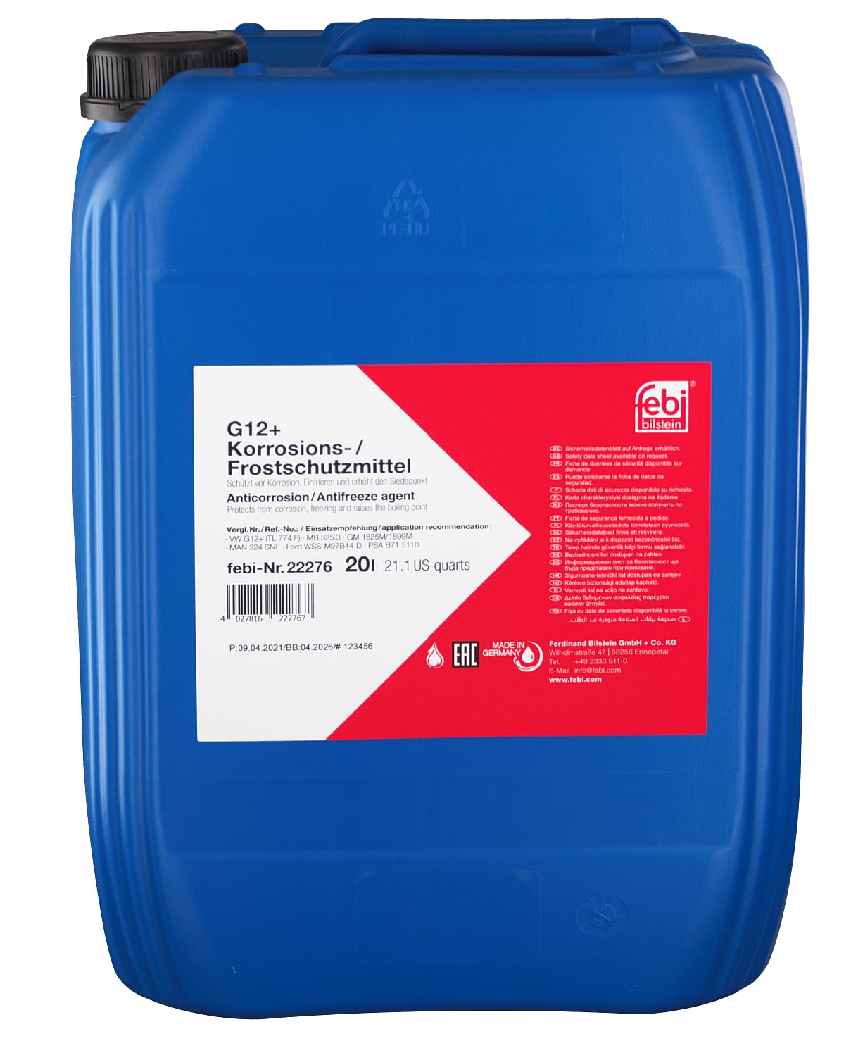 Bilstein Fluidi 19400 antigelo G12 Plus 1,5 l concentrato violetto