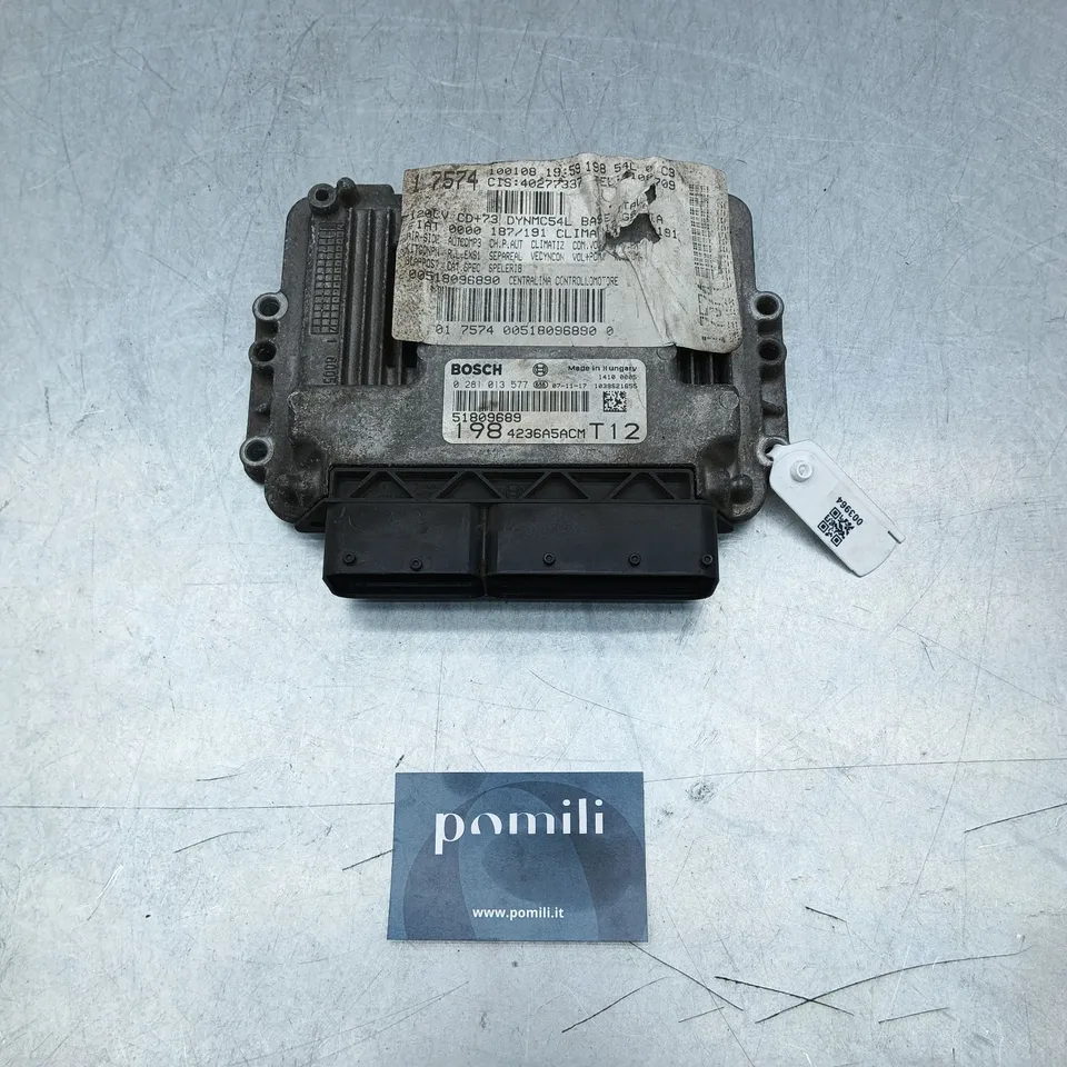 Pomili Motorini avviamento, alternatori, ECU e cavi Fiat Bravo II centralina motore 51809689 usata