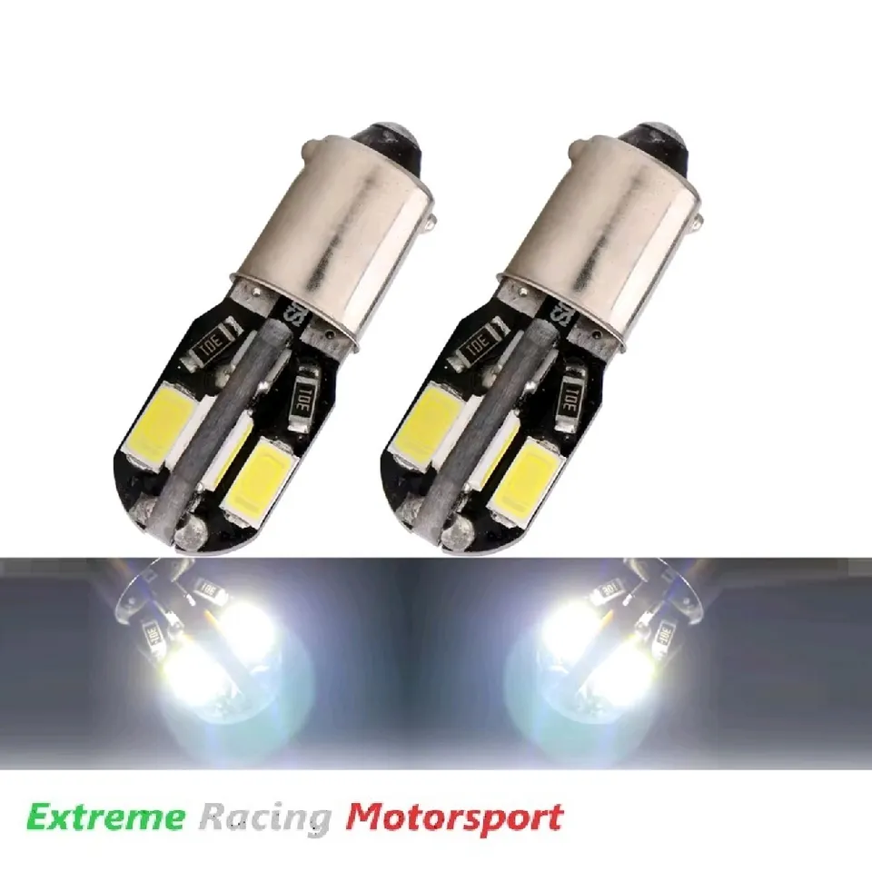 Xtreme Racing Lampadine LED Luci Targa BA9S 8L lampadine bianche coppia