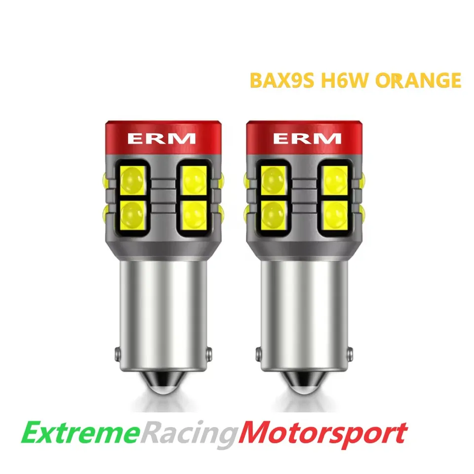 Xtreme Racing Lampadine LED ERM BAX9S H6W lampadine arancioni CANBUS coppia