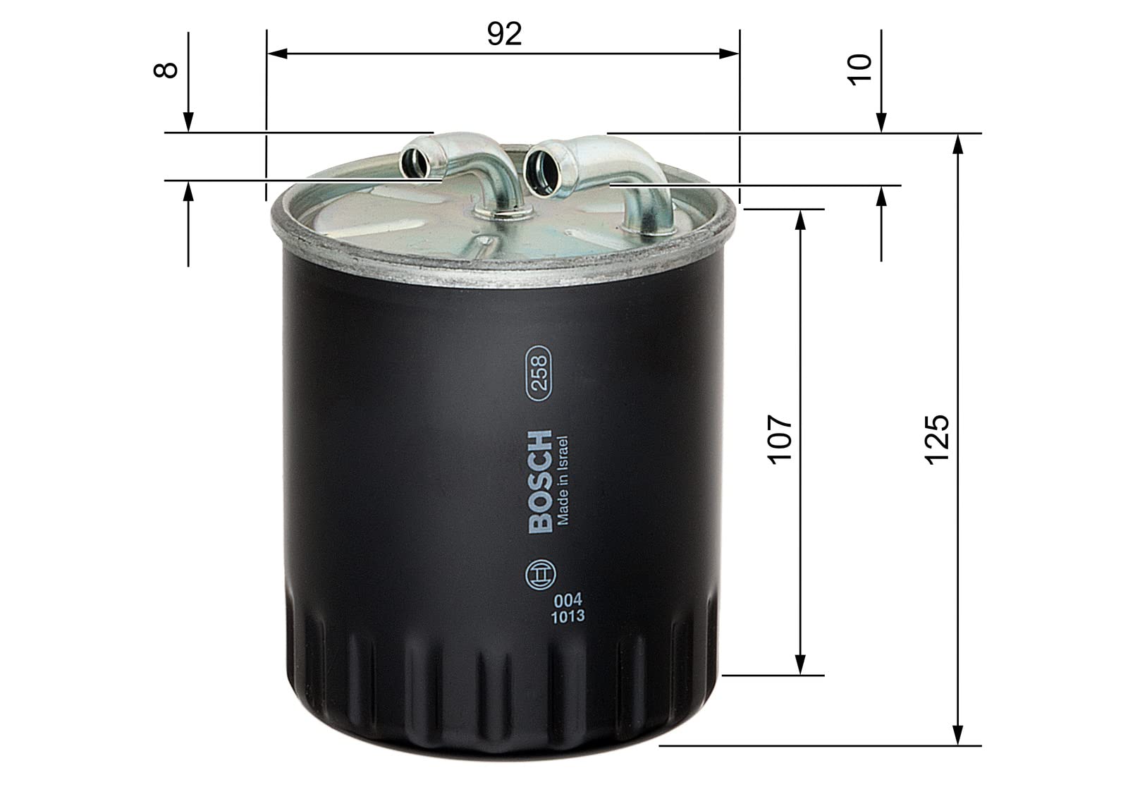 Bosch Filtri 1457434437 filtro carburante in linea Ø 92 mm