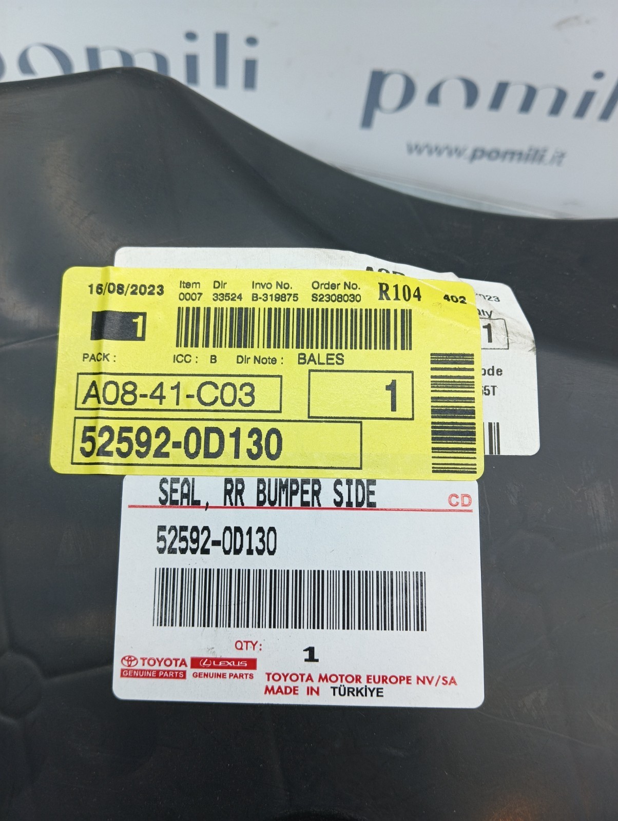 Pomili Paraurti posteriore Toyota Yaris staffa sinistra 52592-0D130 nuova