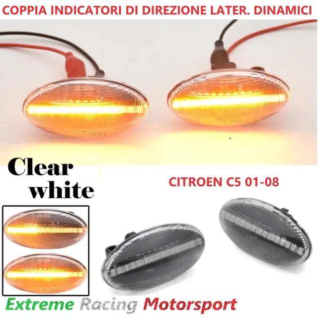 Xtreme Racing Indicatori di Direzione LED Citroen C6 05-12 dinamici Crystal Fumé