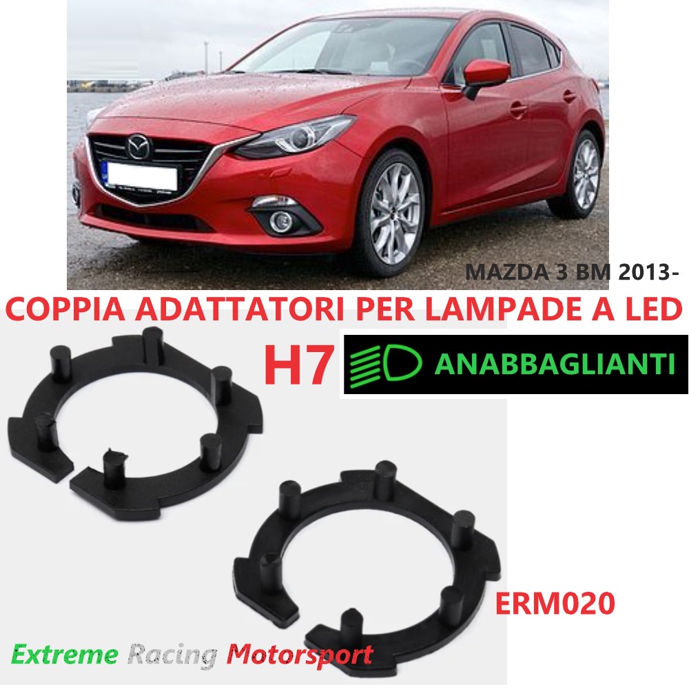 Xtreme Racing Accessori per Illuminazione LED ERM020 adattatori H7 Mazda 3 BM