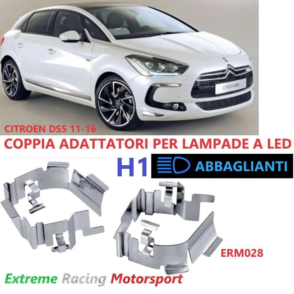 Xtreme Racing ERM028 adattatori portalampade LED H1 Citroen DS5 11-16 coppia
