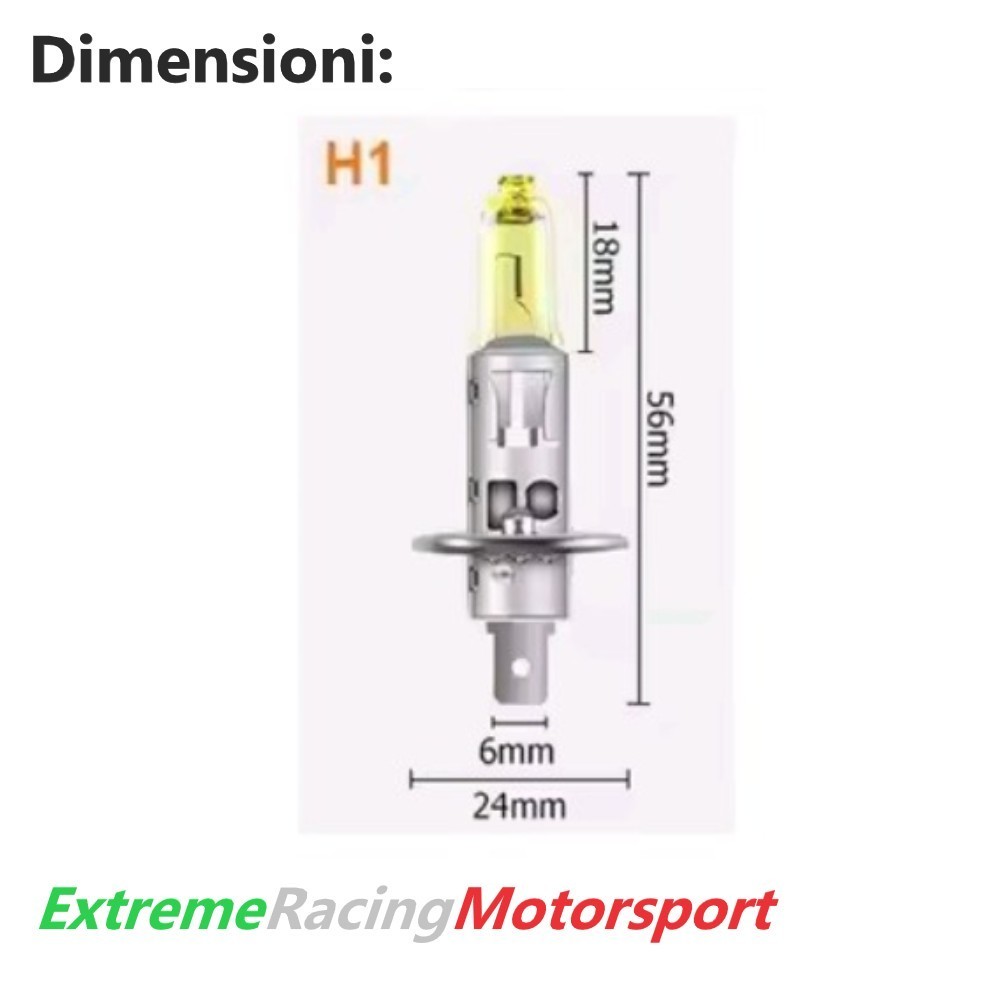 Xtreme Racing Lampadine LED Lampade Alogene Yellow 3000K H1 coppia gialle