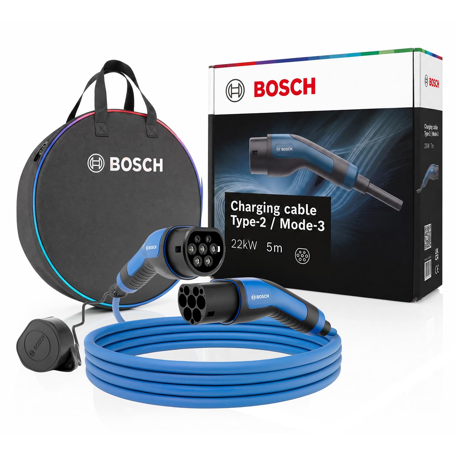 Bosch Accessori cavo ricarica auto elettrica Tipo 2 22 kW 5 m IP54